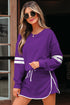 Varsity Stripe Contrast Trim Pullover Skort Two Piece Dress
