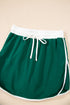Varsity Stripe Contrast Trim Pullover Skort Two Piece Dress