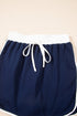Varsity Stripe Contrast Trim Pullover Skort Two Piece Dress
