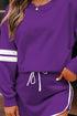 Varsity Stripe Contrast Trim Pullover Skort Two Piece Dress