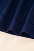 Varsity Stripe Contrast Trim Pullover Skort Two Piece Dress