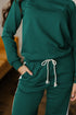 Varsity Stripe Contrast Trim Pullover Wide Leg Pant Set