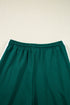 Varsity Stripe Contrast Trim Pullover Wide Leg Pant Set