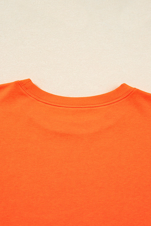 Varsity Stripe Drop Shoulder Drawstring Waist Short Set