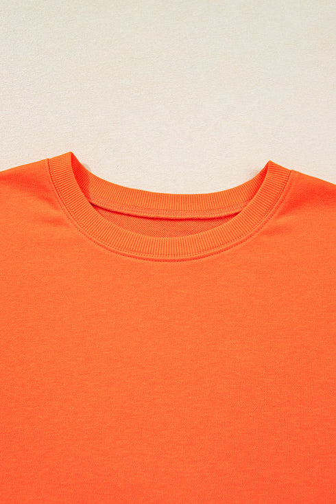 Varsity Stripe Drop Shoulder Drawstring Waist Short Set