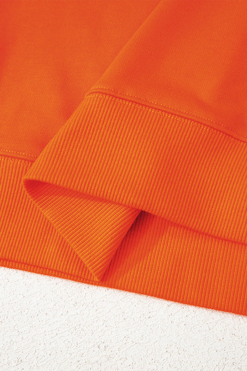 Varsity Stripe Drop Shoulder Oversized Crewneck Sweatshirt