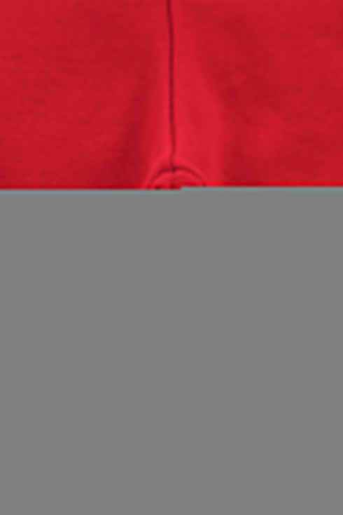 Varsity Stripe Drop Shoulder Pullover Drawstring Dolphin Hem Mini Skirt Set