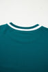 Varsity Stripe Relaxed Fit Crew Neck Pullover Sweatshirt