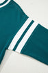 Varsity Stripe Relaxed Fit Crew Neck Pullover Sweatshirt