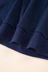 Varsity Striped Detail Crewneck Pullover Wide Leg Pant Set