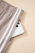 Varsity Striped Detail Crewneck Pullover Wide Leg Pant Set