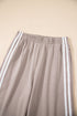 Varsity Striped Detail Crewneck Pullover Wide Leg Pant Set