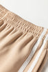 Varsity Striped Detail Crewneck Pullover Wide Leg Pant Set