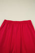Varsity Striped Detail Crewneck Pullover Wide Leg Pant Set