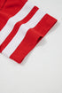 Varsity Striped Patchwork Crew Neck Short Sleeve T Shirt