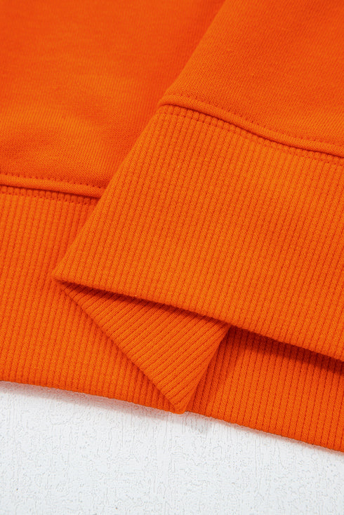 Varsity Striped Sleeve Drop Shoulder Sweatshirt Short Set