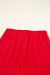 Varsity Striped Sleeve Drop Shoulder Sweatshirt Short Set