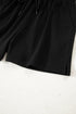 Varsity Striped Sleeve Drop Shoulder Sweatshirt Short Set