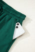 Varsity Striped Sleeve Drop Shoulder Sweatshirt Short Set