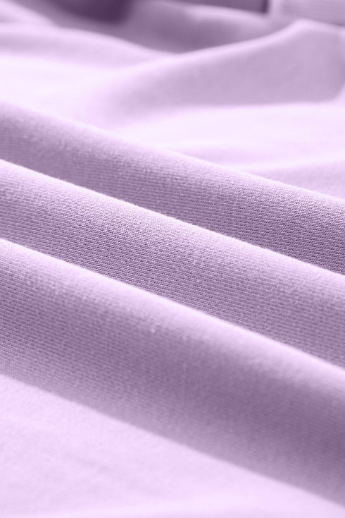 Varsity Striped Sleeve V Neck Relaxed Sweatshirt