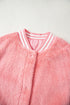 Varsity Striped Trim Patchwork Sherpa Fleece Vest