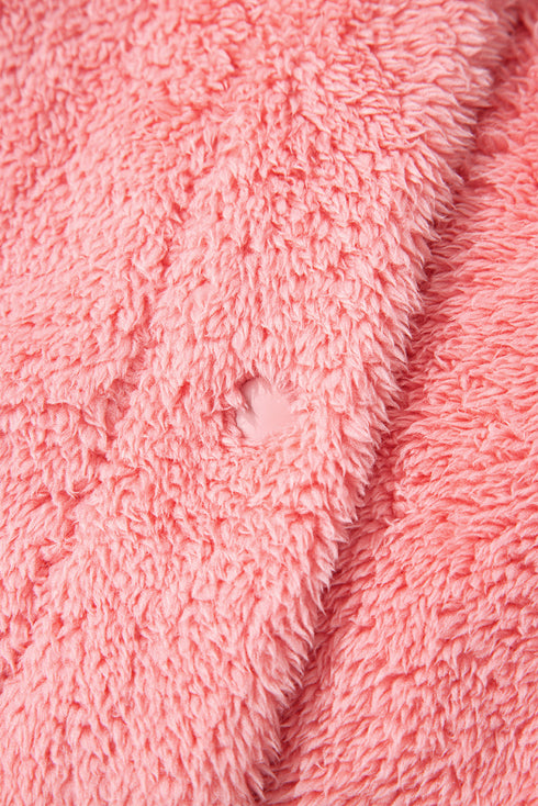 Varsity Striped Trim Patchwork Sherpa Fleece Vest