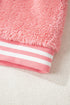 Varsity Striped Trim Patchwork Sherpa Fleece Vest