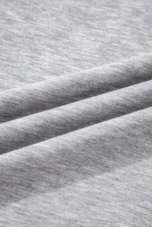 Varsity Striped Trim V Neck Long Sleeve Pullover Sweatshirt