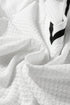 Varsity Striped Trim Waffle Knit V Neck Pullover Top