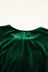 Velvet Bow Detail High Waist A Line Mini Dress