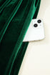 Velvet Bow Detail High Waist A Line Mini Dress