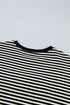 Velvet Bow Pattern Striped Dropped Shoulder Loose Sweatshirt