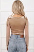 Velvet Bow Square Neck Sheer Long Sleeve Bodysuit