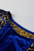Velvet Leopard Print Patchwork Flounce Sleeve Blouse