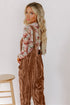 Velvet Patch Pocket Adjustable Strap Sleeveless Jumpsuit
