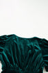Velvet Short Sleeve Smocked Waist Tiered Maxi Dress