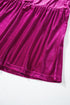 Velvet Short Sleeve Smocked Waist Tiered Maxi Dress
