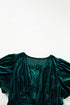 Velvet Short Sleeve Smocked Waist Tiered Maxi Dress