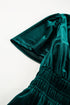 Velvet Short Sleeve Smocked Waist Tiered Maxi Dress