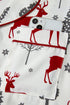 Velvet Trim Bow Knot Festive Print Pajama Set
