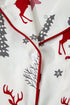 Velvet Trim Bow Knot Festive Print Pajama Set