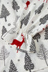 Velvet Trim Bow Knot Festive Print Pajama Set