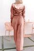Velvet Zip Up Hoodie Wide Leg Lounge Pant Set
