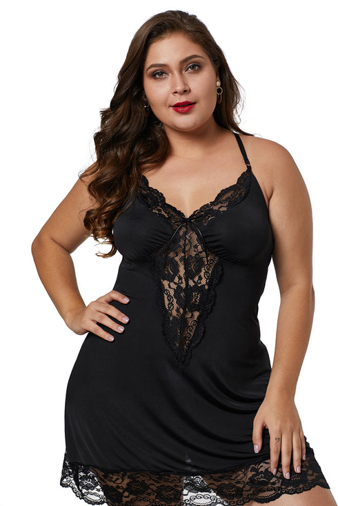 Venecia Chemise With Lace Trim