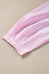 Vertical Stripe Bow Front Puff Sleeve Woven Blouse
