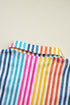 Vertical Stripe Print Relaxed Fit Button Down Shirt