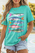 Vibrant Fish Print Casual Short Sleeve Graphic Tee