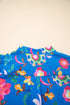 Vibrant Floral Puff Sleeve Button Front Collared Shirt