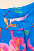Vibrant Floral Puff Sleeve Button Front Collared Shirt