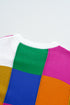 Vibrant Geometric Block And Striped Pullover Sweater